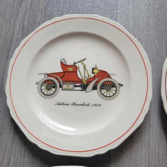 Set Of 4 Lenox Special Porcelain Plates 1970s Vintage Car Designs - Picture 6 of 8